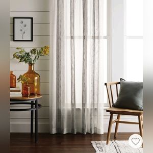Hearth and Hand sheer stripe curtain panels. 95". 2 panels.